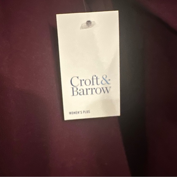 NWT Croft & Barrow Classic Burgundy Top – Size 2X (Women’s Plus) - Picture 5 of 5